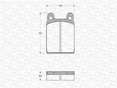 MAGNETI MARELLI 363702160105 -  Комплект тормозных колодок, дисковый тормоз